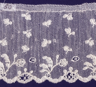 Textile - Alencon type lace, Late 19th Century