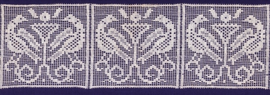 Machine made lace : Filet, Late 19th Century