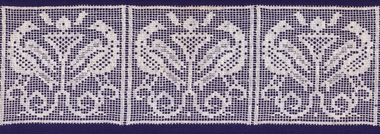 Textile - Machine made lace : Filet, Late 19th Century