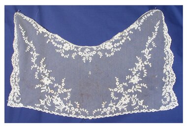 Textile - Machine Muslin appliqué lace, 1850-1900