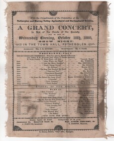 Programme - Satin Programme for a concert, 1893 (Exact)