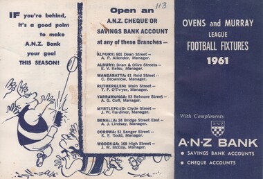 Pamphlet - Documents, ANZ Bank, 1961