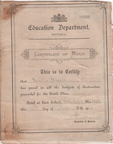 Certificate - Document, 1910 (Exact)