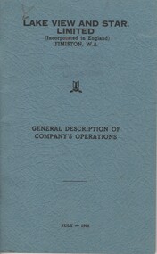 Book, Lakeview and Star Limited, 1948 (Exact)