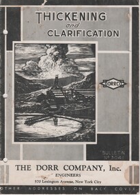 Book, Dorr Company, Inc, Thickening and Clarification, 1935 (Exact)