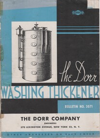 Book, Dorr Company, Inc, The Dorr Washing Thickener, 1943 (Exact)