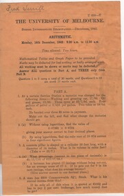 Examination Papers, Arithmetic. Monday, 14th December, 1942: 9.30 a.m. to 11.30 a.m, 1942 (Exact)