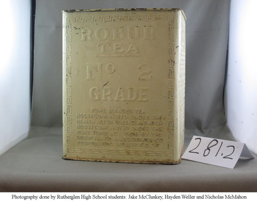 Container - Tin, Rubur Tea LES Co, 1900 (Approximate)