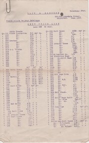 Booklet - Price List, Lacy & Osborne, 1922