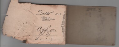 Financial record - Receipt book, 1912-1913