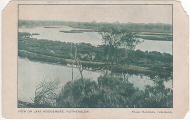 Postcard - Image, Frank Harrison, View on Lake Moodemere, Rutherglen, 1925
