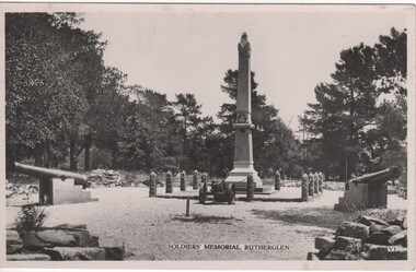 Postcard - Image, Soldiers' Memorial, Rutherglen, 1930s