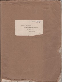 Document - School Records - Register, School Register. State Elementary School. No. 522. Rutherglen, 1904-1917