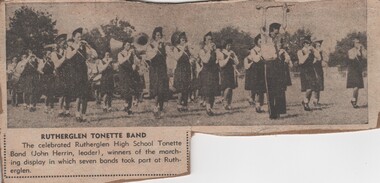 Photograph - Image, Rutherglen Tonette Band, c1951