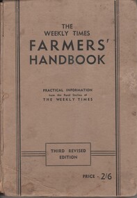 Book, The Weekly Times Farmers Handbook, c1940