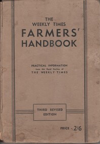 Book, The Weekly Times Farmers Handbook, c1940