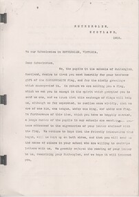 Document, Rutherglen Scotland 1910, 1910