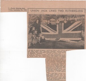 Newspaper - Newspaper article, Border Morning Mail, 25/09/1953