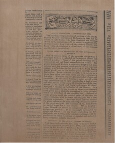 Newspaper article, Australasian Sketcher with Pen and Pencil, Three Vineyard Homesteads on the Rutherglen District, 18/04/1889
