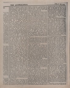 Newspaper article, Australasian, The Vintage, By Brunl - The North-Eastern District, 16/03/1889