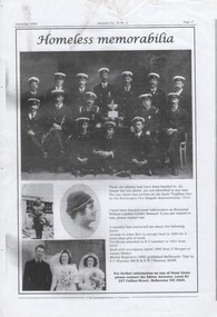 Journal Article, Ancestor, Homeless Memorabilia, December 2009