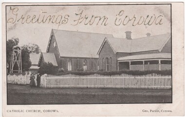 Postcard - Post card, George Parkin, Catholic Church, Corowa