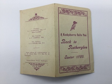 Programme - Program card, Thomas Drenen, 1923
