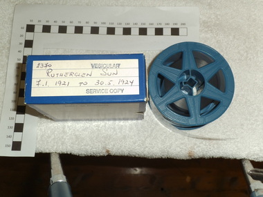 Digitised 35mm Microfilm, Rutherglen Sun and Chiltern Valley Advertiser Newspaper 7-1-1921 to 30-5-1924, 1988