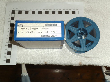 Digitised 35mm Microfilm, Rutherglen Sun and Chiltern Valley Advertiser Newspaper 2-8-1949 to 24-12-1951, 1988