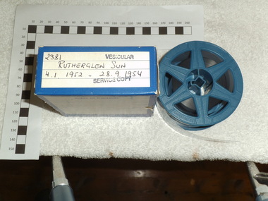 Digitised 35mm Microfilm, Rutherglen Sun and Chiltern Valley Advertiser Newspaper 4-1-1952 to 28-9-1954, 1988