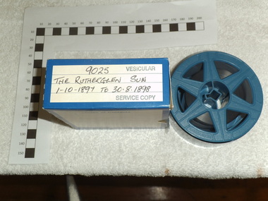 Digitised 35mm Microfilm, Rutherglen Sun and Chiltern Valley Advertiser Newspaper 5-9-1890 to 30-10-1891, 1988