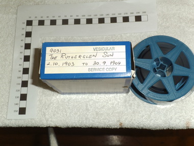 Digitised 35mm Microfilm, Rutherglen Sun and Chiltern Valley Advertiser Newspaper 2-10-1903 to 30-9-1904, 1988
