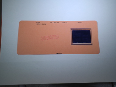 Aperture Card microfilm, Victorian Land Tiltes Office, Parish Schedule Carlyle (Superseded)