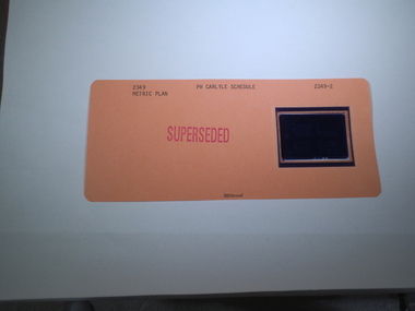Aperture Card microfilm, Victorian Land Tiltes Office, Parish Schedule Carlyle (Superseded)