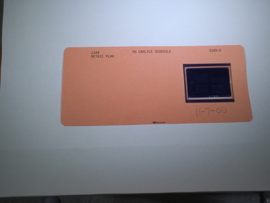 Aperture Card microfilm, Victorian Land Tiltes Office, Parish Schedule Carlyle, 11/07/2000