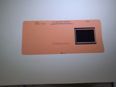 Aperture Card microfilm, Victorian Land Tiltes Office, Parish Schedule Chiltern (Superseded)