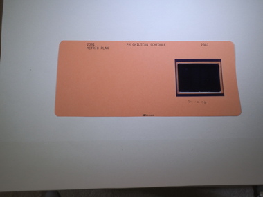 Aperture Card microfilm, Victorian Land Tiltes Office, Parish Schedule Chiltern, 21/10/1996