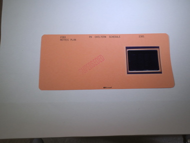Aperture Card microfilm, Victorian Land Tiltes Office, Parish Schedule Chiltern (Superseded)