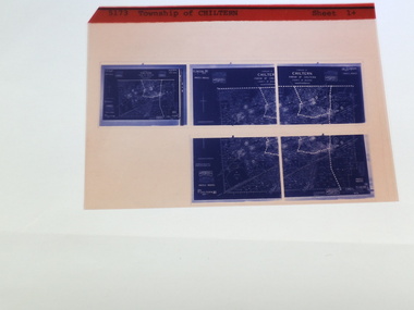 Microfiche of 5 Aperture Card sized microfilm, Victorian Land Tiltes Office, Township of Chiltern