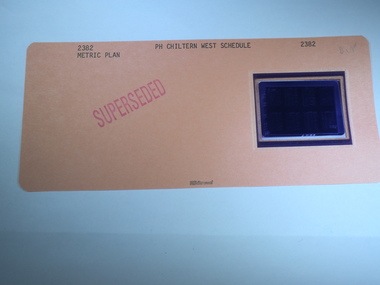 Aperture Card microfilm, Victorian Land Tiltes Office, Parish Schedule Chiltern West (Superseded)