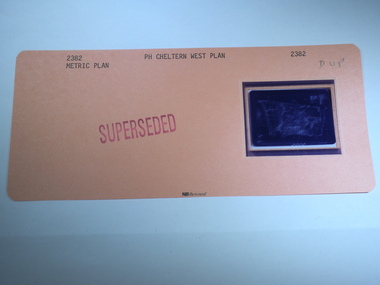 Aperture Card microfilm, Victorian Land Tiltes Office, Parish Plan Chiltern West (Superseded)