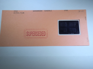 Aperture Card microfilm, Victorian Land Tiltes Office, Parish Schedule Gooramadda (Superseded)