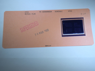 Aperture Card microfilm, Victorian Land Tiltes Office, Parish Schedule Gooramadda (Superseded), 28/04/2000