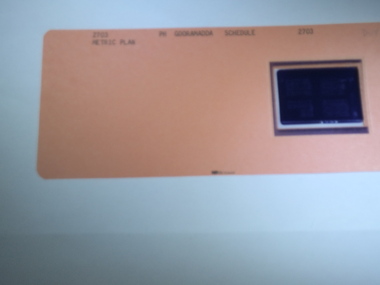Aperture Card microfilm, Victorian Land Tiltes Office, Parish Schedule Gooramadda