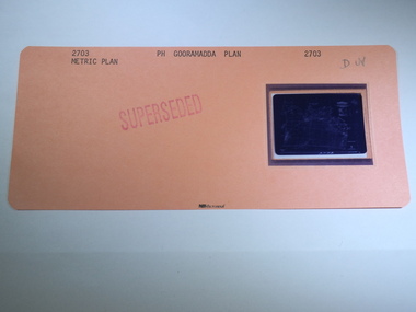 Aperture Card microfilm, Victorian Land Tiltes Office, Parish Plan Gooramadda (Superseded)