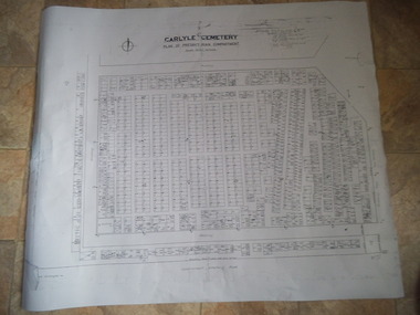 Carlyle Cemetery Map, Plan of Presbyterian Compartment, 1952