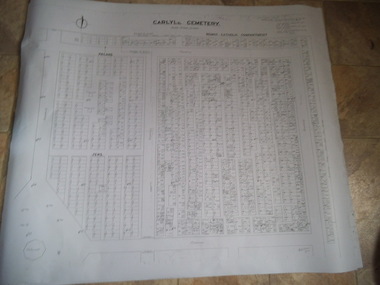 Carlyle Cemetery Map, Plan of Roman Catholic Compartment, 1952
