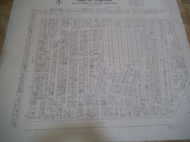 Carlyle Cemetery Map, Plan of Church of England Compartment, 1952