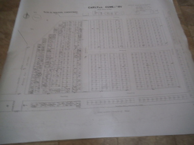 Carlyle Cemetery Map, Plan of Wesleyan Compartment, 1952