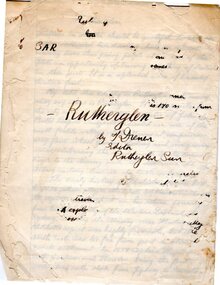 Document, Thomas Drenen, Rutherglen by T Drenen, Editor, Rutherglen Sun, 1927-1928